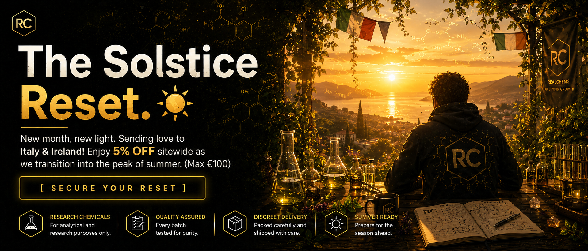 Solstice reset sitewide sale banner