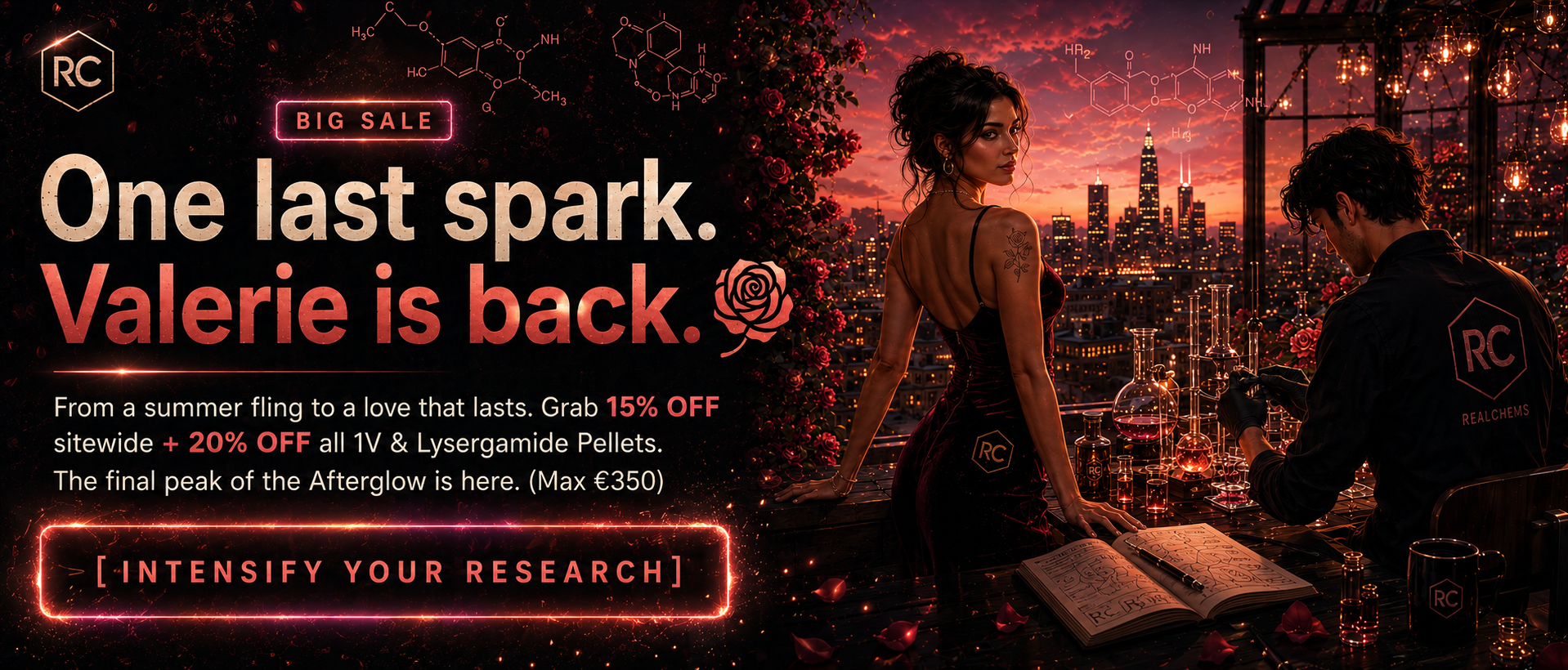One last spark Valerie is back sale banner