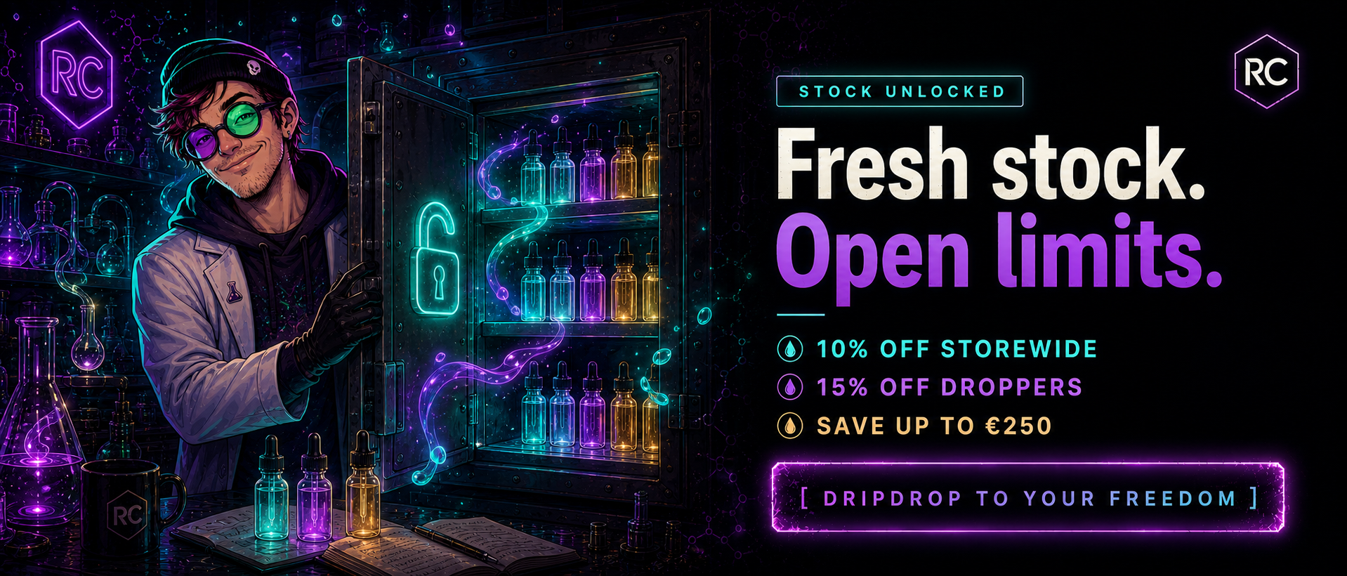 Dripdrop to your freedom sale banner